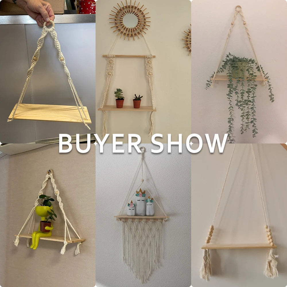 Macrame Wall Hanging Shelf