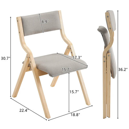 2 Modern Wooden Folding Chairs