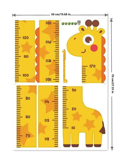 Unicorn Dinosaur Giraffe Wall Height Measuring Ruler