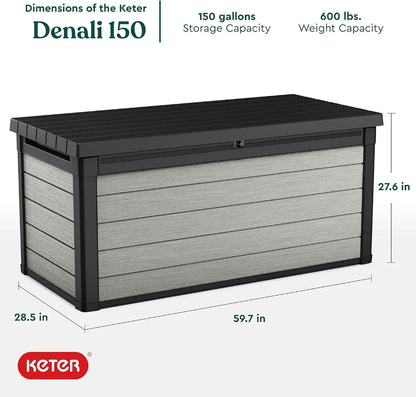 150 Gallon Deck Storage Box Bench