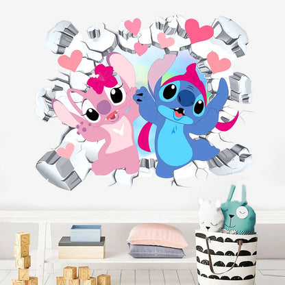 Cartoon Lilo & Stitch Baby Movies Wall Stickers