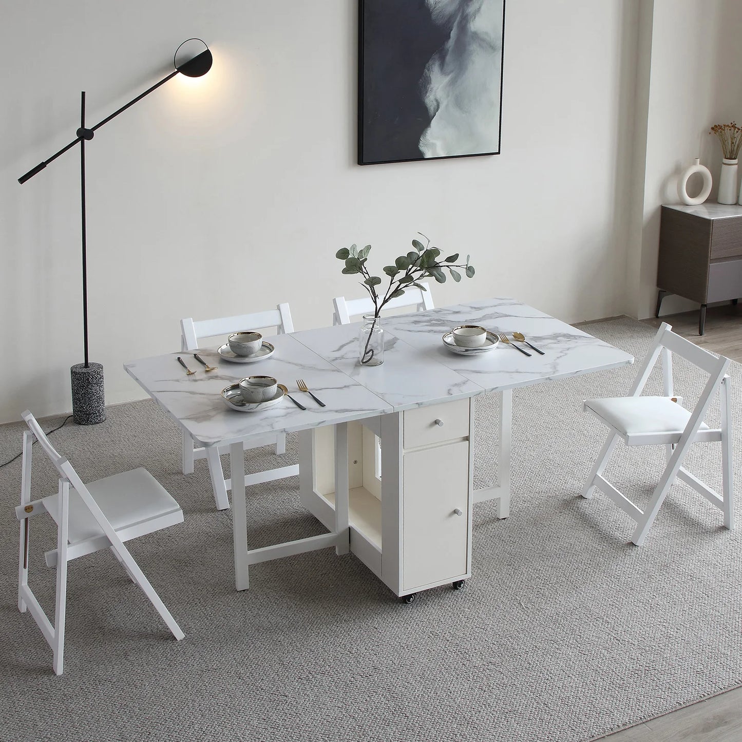 Extendable Dining Table With Storage