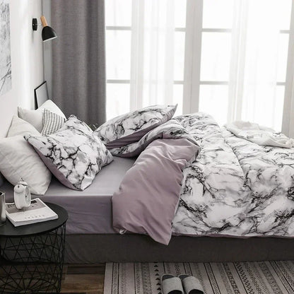 Marble Print  Bedding  Duvet and Pillow Cover