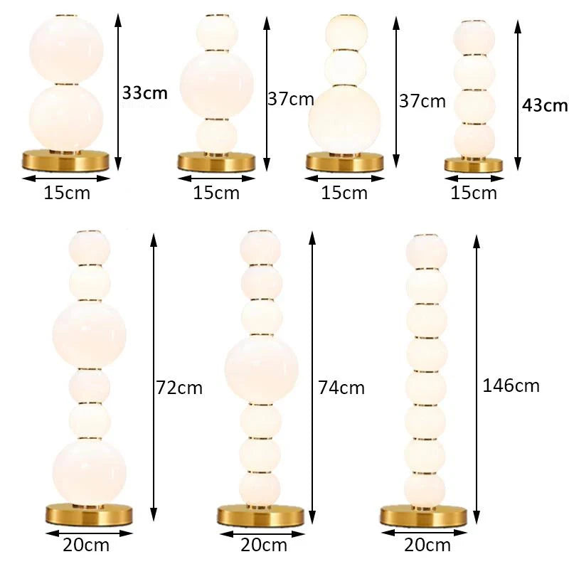 Glass Designer Table Lamp Modern LED