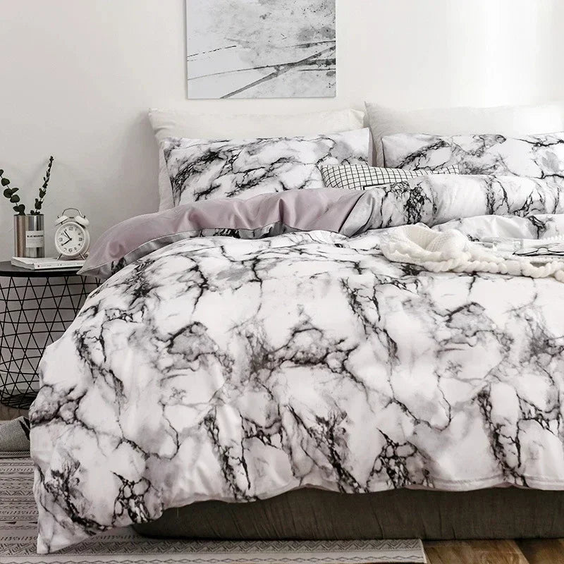 Marble Print  Bedding  Duvet and Pillow Cover