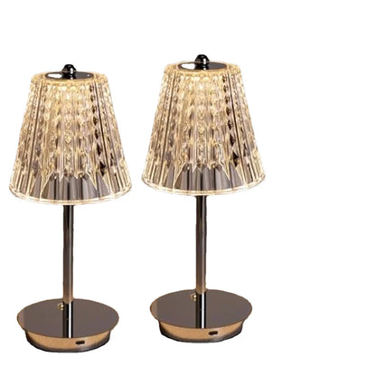 2 Crystal Table Lamps  3 Color Dimming