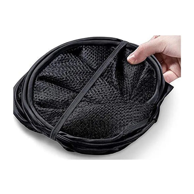 Foldable Pop Up Mesh Laundry Basket Black