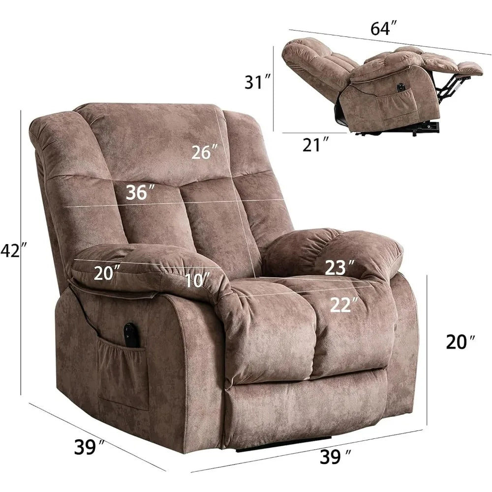 Heavy Duty Reclining Sofa for Elderly