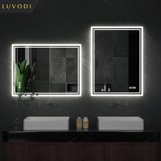 LED Backlight Dimmable Bath Mirror Frameless