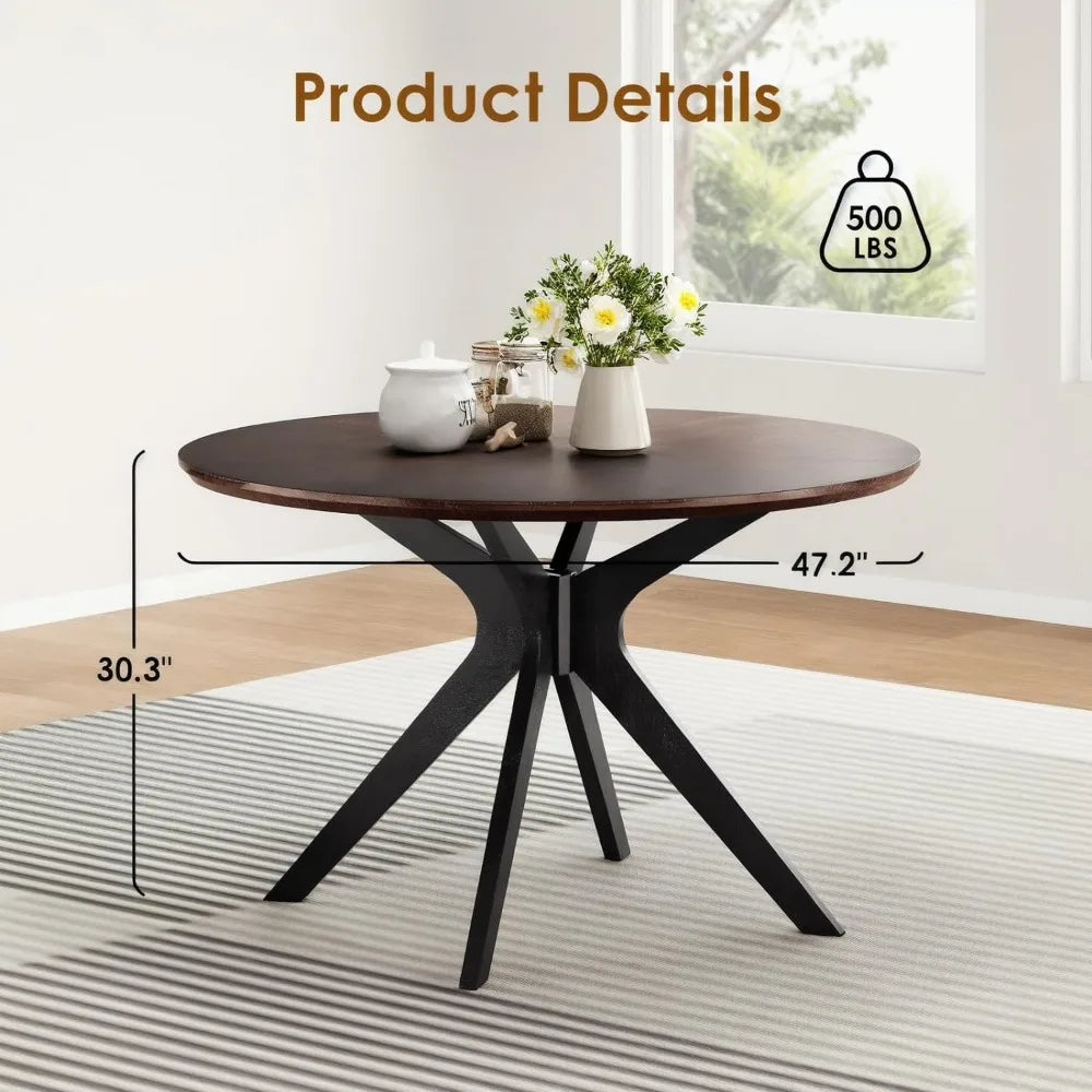 Round Solid Wood Kitchen Table