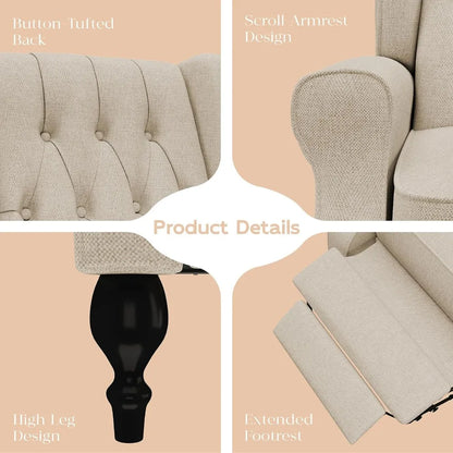 High Back Tufted  Recliner