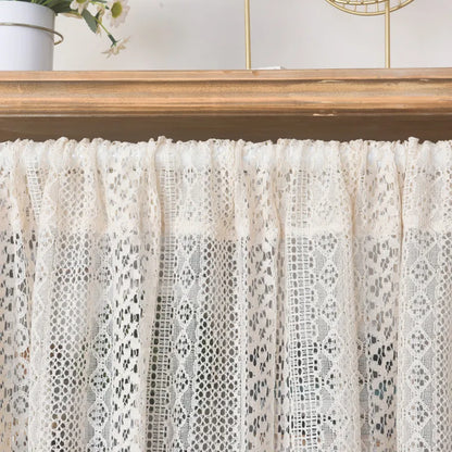 Decorative Floral Print Lace Curtains