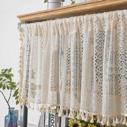 Decorative Floral Print Lace Curtains