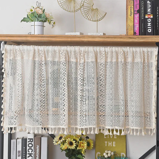 Decorative Floral Print Lace Curtains