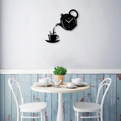 3D DIY Teapot Shape Wall Clock