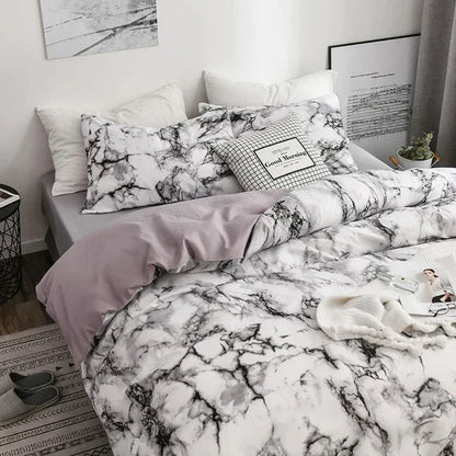 Marble Print  Bedding  Duvet and Pillow Cover